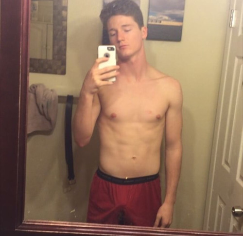 Horny Football Player Masturbating Selfie